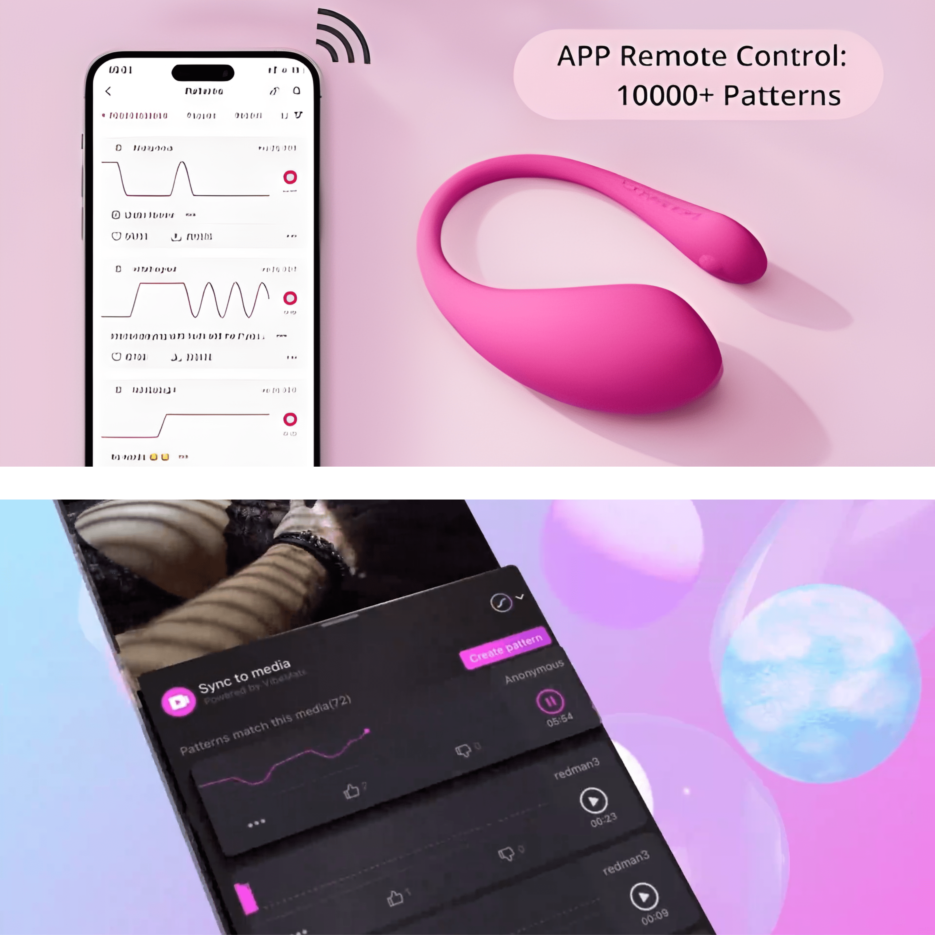 Lush 3 can be controlled via Lovense Connect App, new Lovense app called Vibemate.